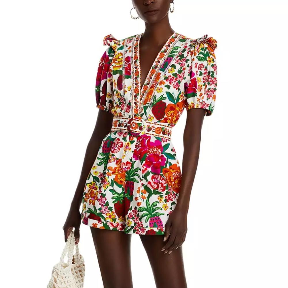 FARM Rio Cotton Flowerful Sketch Romper